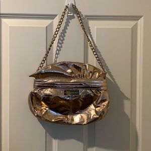 Loeffler Randal Metallic gold purse